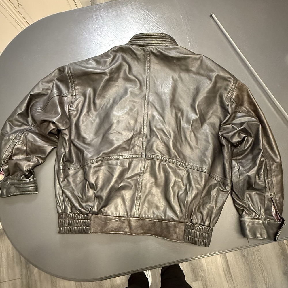 Men's‎ BrassBoot Motorcycle Bomber Black Zipper Leather Size 52 Buttery Soft - Picture 13 of 13